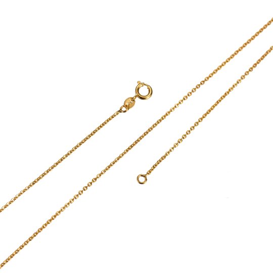 24K Gold Filled Necklace - 16 Inches Rolo Necklace -2mm Rolo Necklace w/ Spring Ring | CN-316 Clearance Pricing - DLUXCA