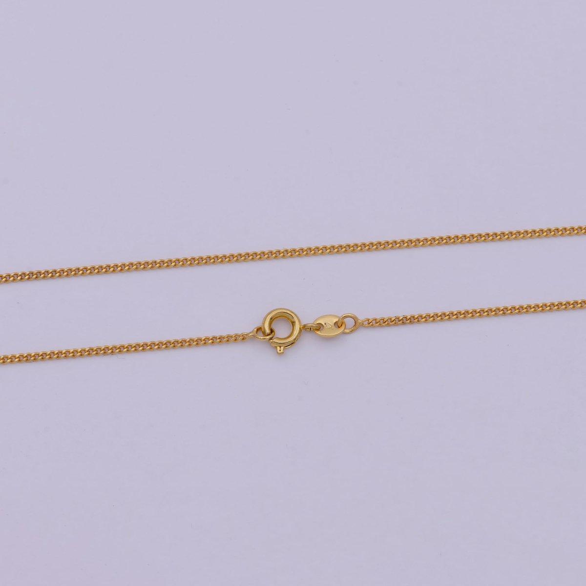 24k Gold Filled Necklace Chain Choker Cuban Curb Thin 1.2mm Gold Chain For Women Girl | WA-532 Clearance Pricing - DLUXCA