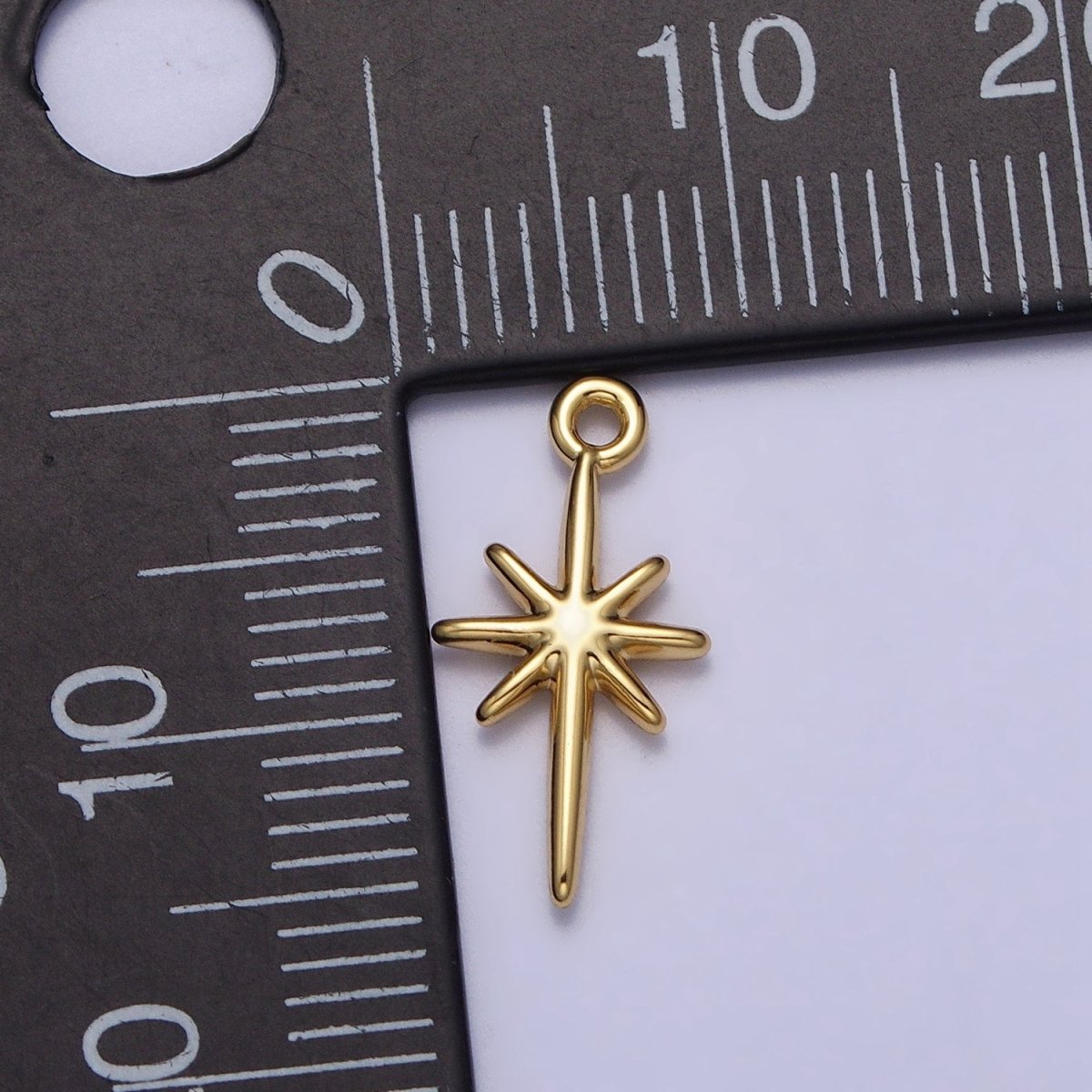 24K Gold Filled North Star Celestial15.8mm Add-On Charm in Gold & Silver | AC333 AC716 - DLUXCA