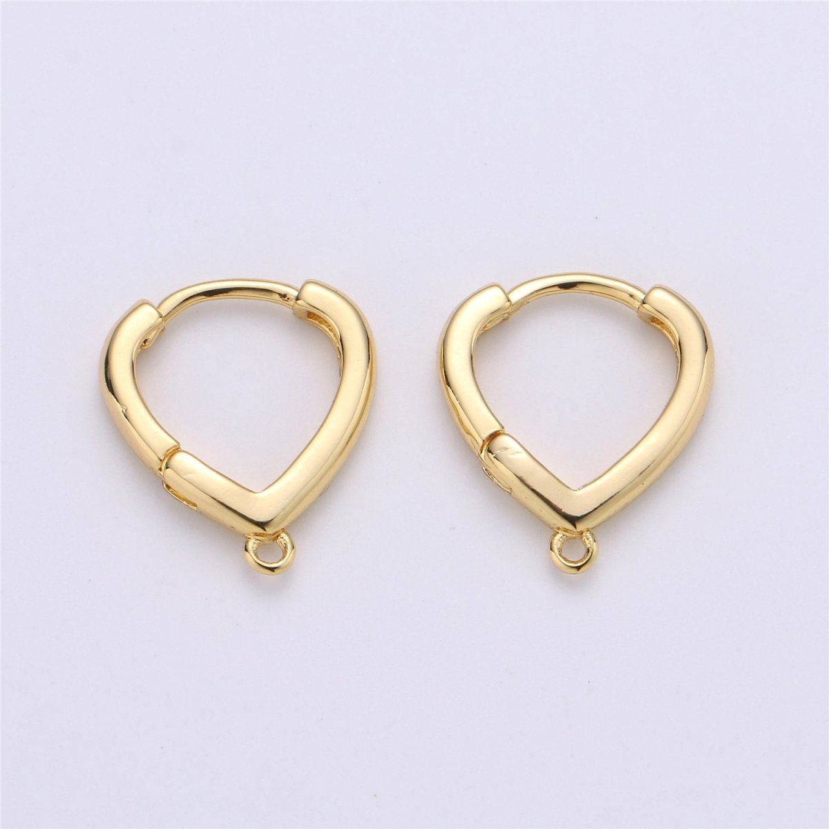 24k Gold Filled Oval Easy Snap Earring with Jump Ring, Earring Supplies for DIY Earring Jewelry, Snap Click On Earring, Oval Shape K-467 K-867 - DLUXCA