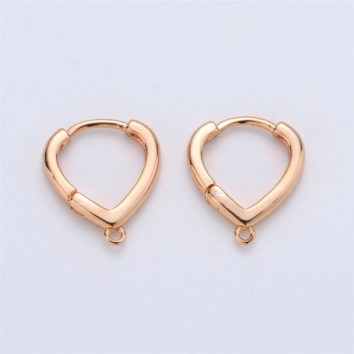 24k Gold Filled Oval Easy Snap Earring with Jump Ring, Earring Supplies for DIY Earring Jewelry, Snap Click On Earring, Oval Shape K-467 K-867 - DLUXCA