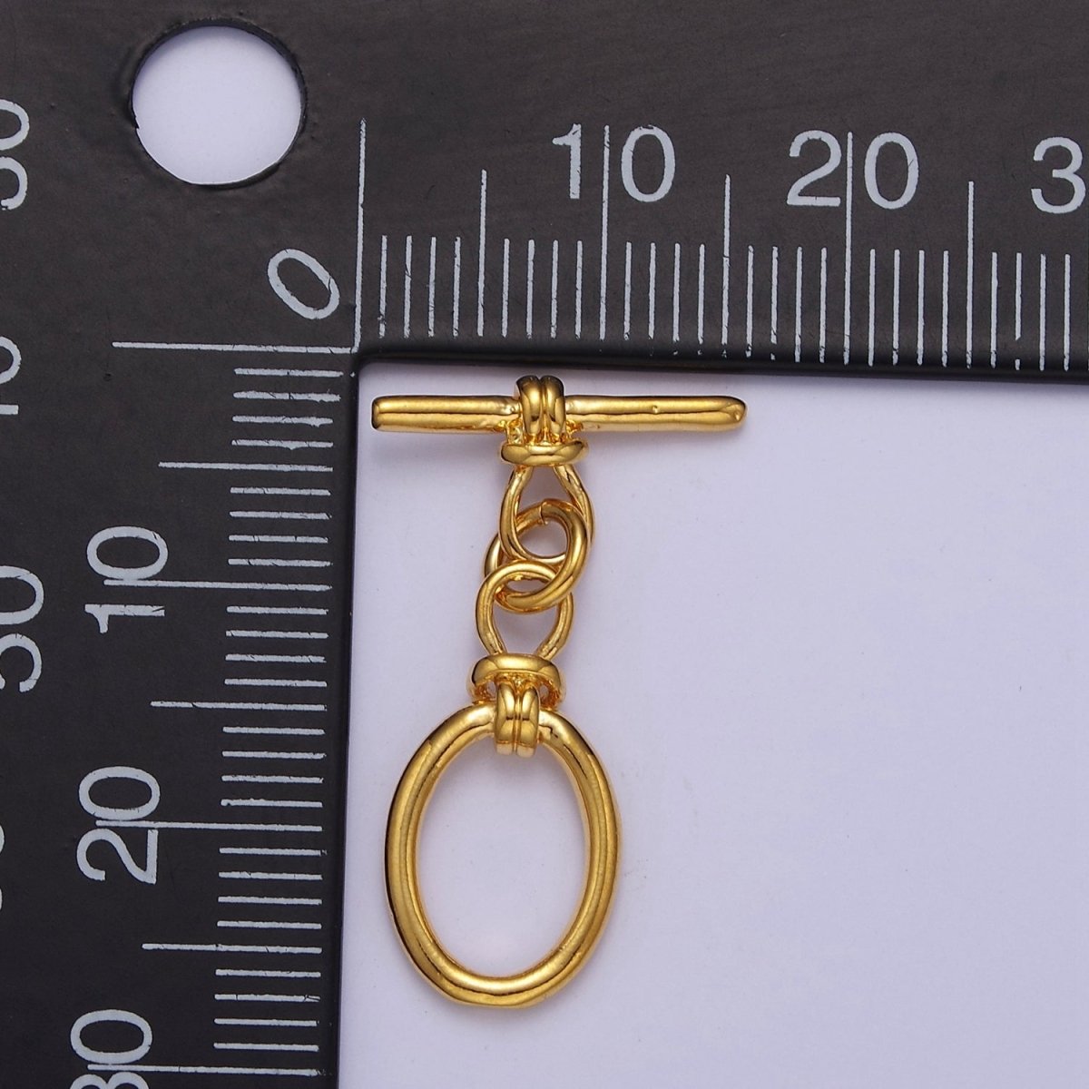 24k Gold Filled Oval Toggle Clasp, Jewelry Clasp OT Clasp Findings L-699 L-700 L-701 - DLUXCA
