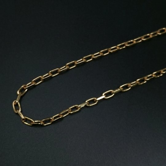 24K Gold Filled Paperclip Chain by Yard, Oval Cable Chain Wholesale bulk Roll Chain for Jewelry Making | ROLL-399 Clearance Pricing - DLUXCA