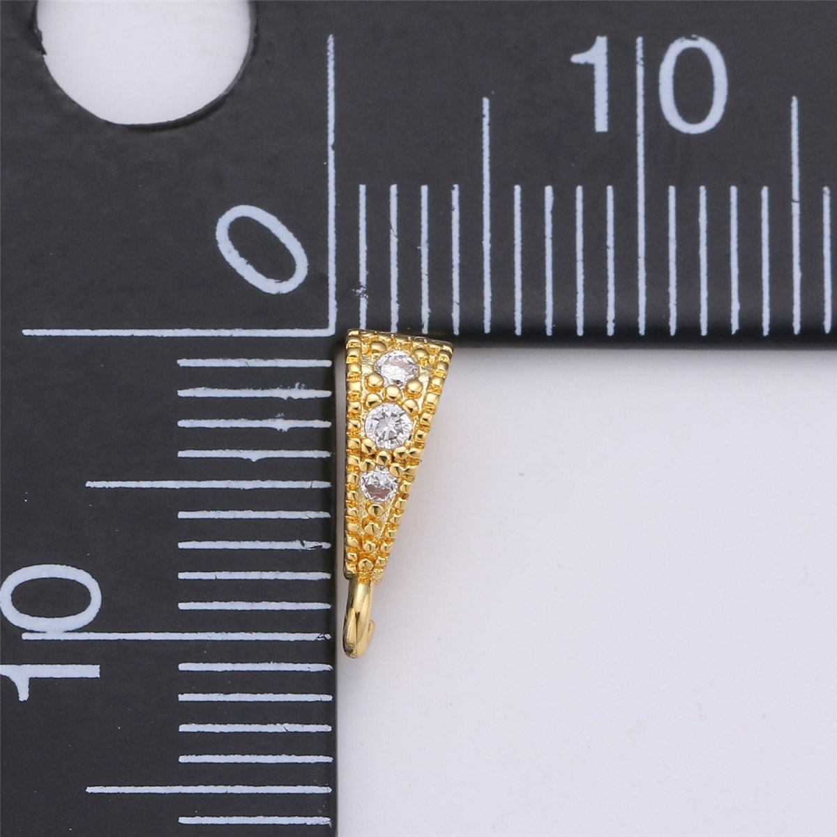 24k Gold Filled Pendant BAIL Clasp, Micro Pave CZ Charm Enhancer, Cubic Charm Bail Clasp, Removable Bail Clasp for Jewelry Making Supply,K-464 K-465 - DLUXCA