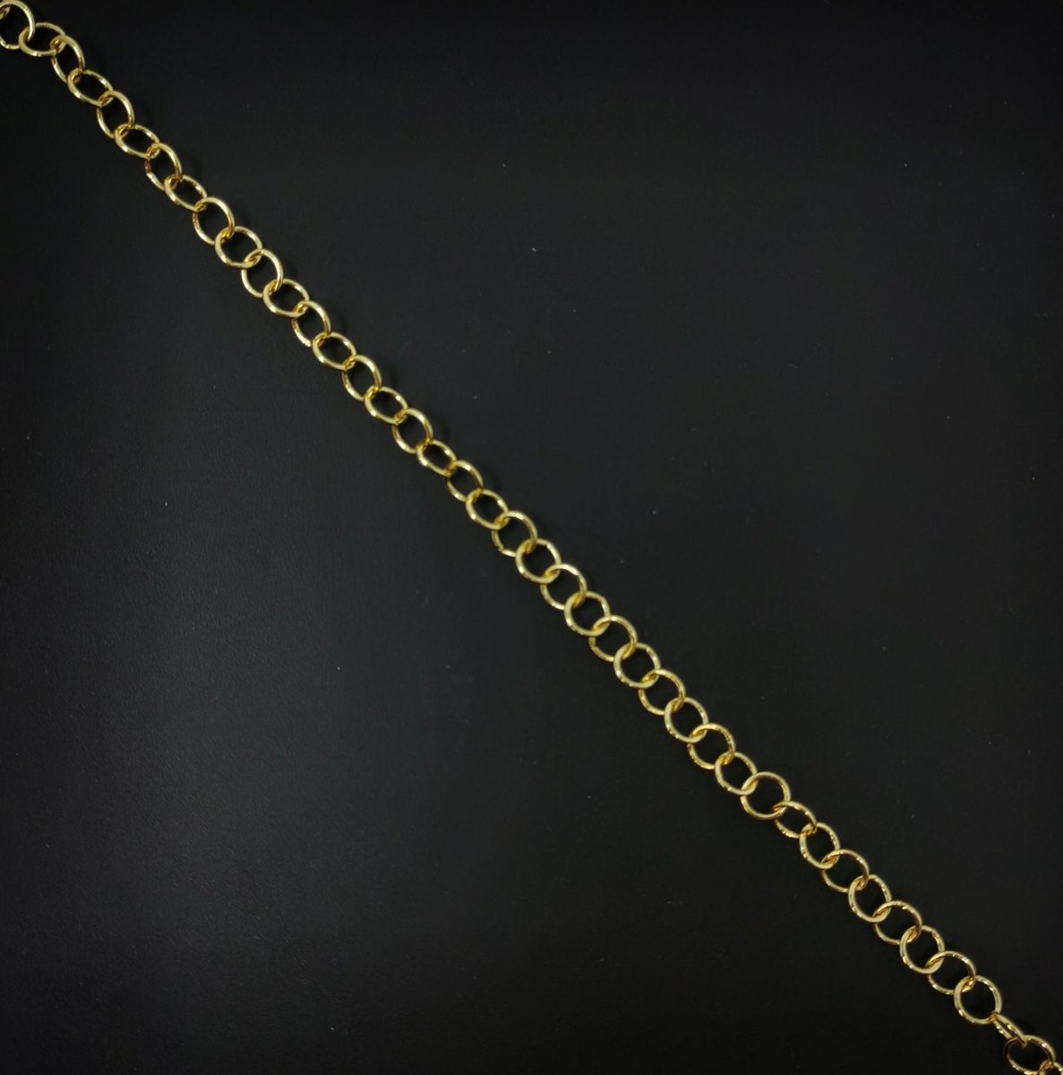 24K Gold Filled ROLO Chain by Yard, 6mm Width, Wholesale Bulk Roll Chain For Jewelry Making, Necklace Bracelet Anklet Component Supply | ROLL-079 Clearance Pricing - DLUXCA
