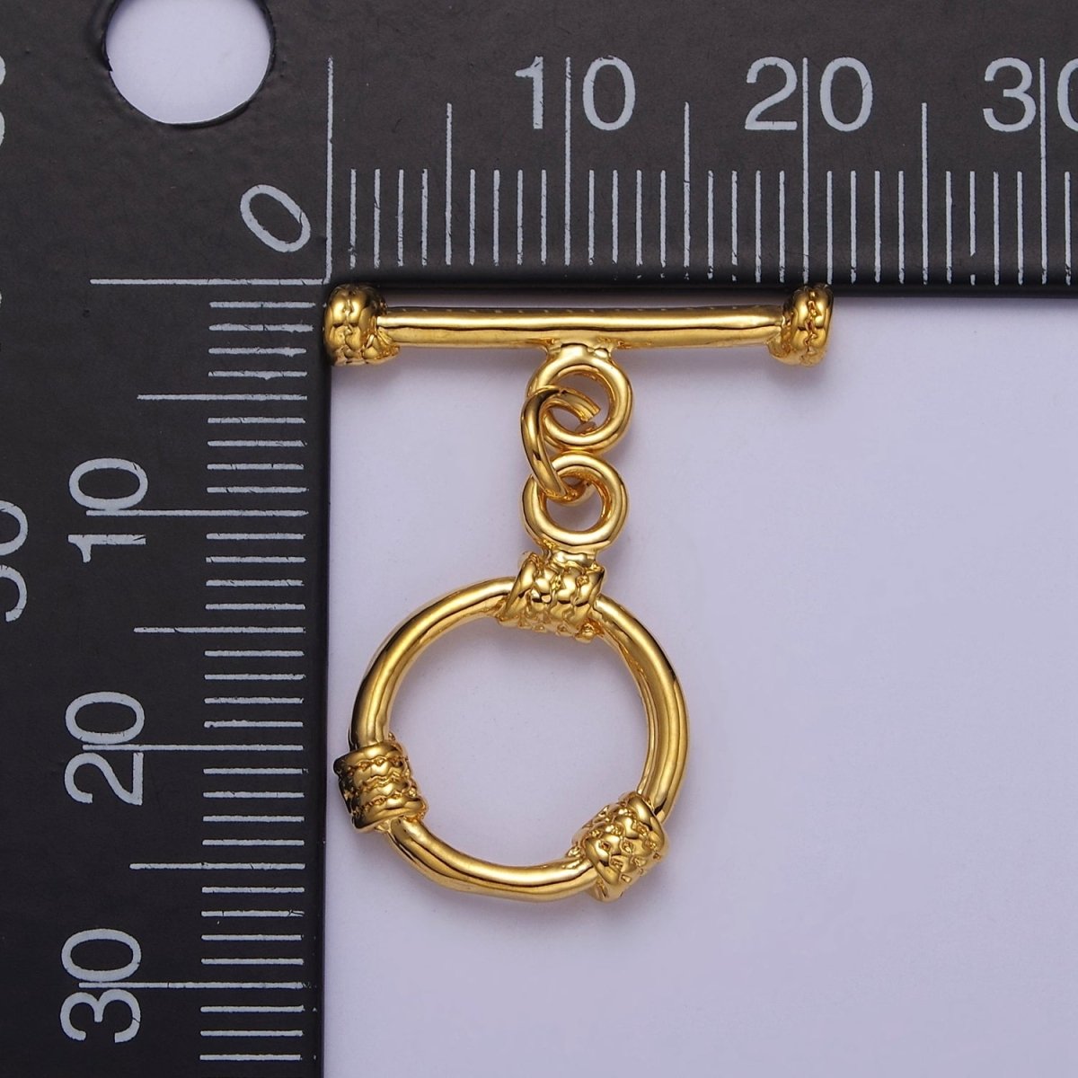 24k Gold Filled Round Toggle Clasp, Jewelry Clasp OT Clasp Findings L-693 L-694 L-695 - DLUXCA
