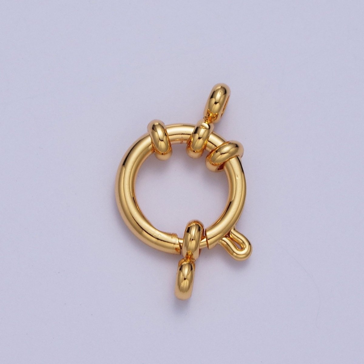 24K Gold Filled Sailor Clasps, Double Two Loops Large Spring Ring for Necklace Bracelet Finding L-900 L-901 - DLUXCA