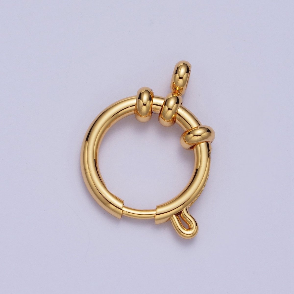 24K Gold Filled Sailor Clasps, One Loop Large Spring Ring for Necklace Bracelet Finding L-902-L-904 - DLUXCA