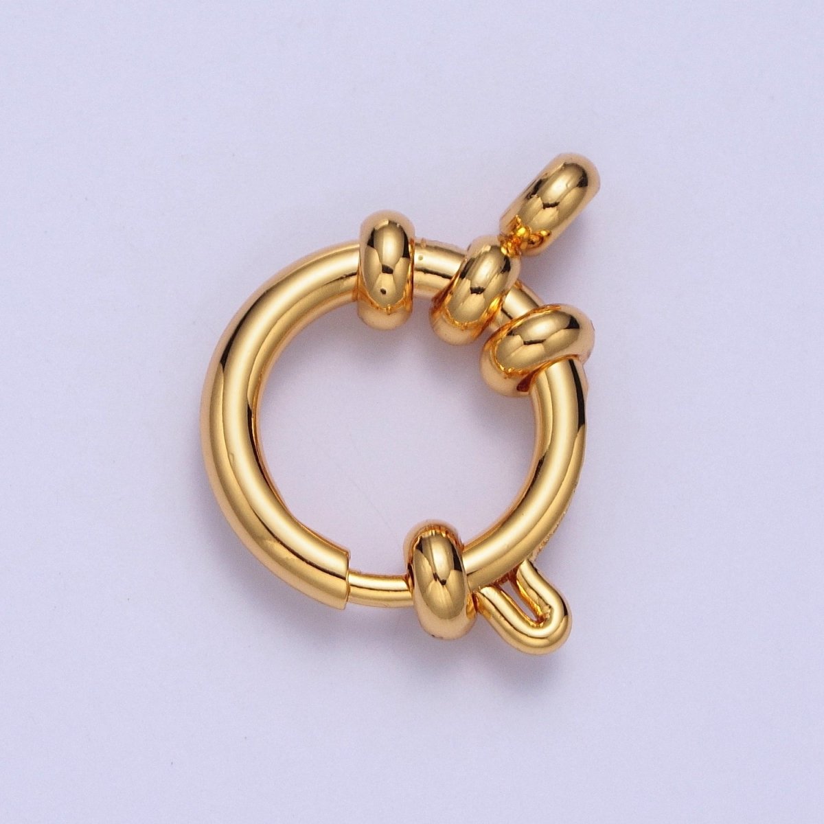 24K Gold Filled Sailor Clasps, One Loop Large Spring Ring for Necklace Bracelet Finding L-902-L-904 - DLUXCA