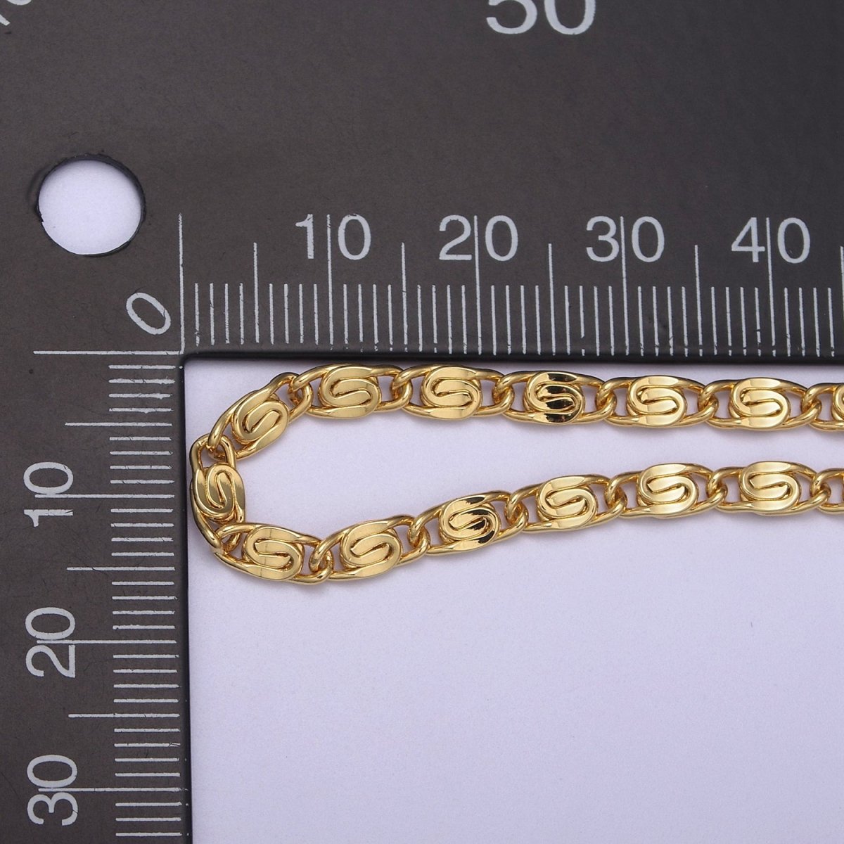 24K Gold Filled Scroll Chain, 3.5mm Width Unfinished Chain in Gold & Silver For Jewelry Making Wholesale Craft Supply | ROLL-682, ROLL-683 Clearance Pricing - DLUXCA