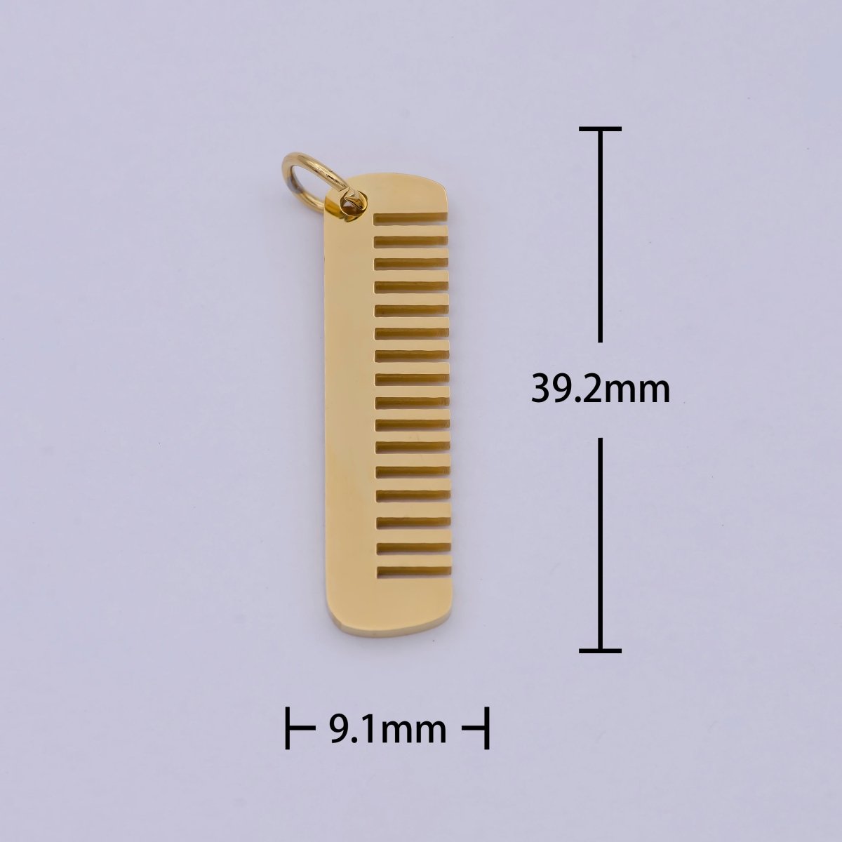 24K Gold Filled Stainless Steel Comb Charms, Golden Haircomb Hairstylist Salon Stylist Bracelet Earring Necklace for Jewelry Making E-692 - DLUXCA