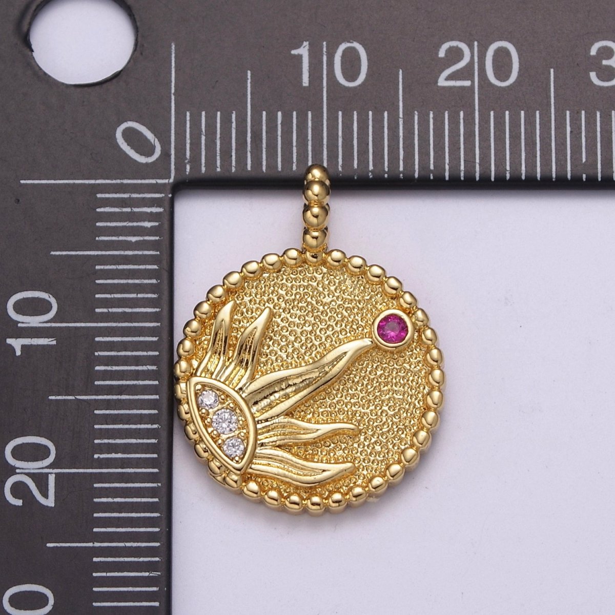 24k Gold Filled Sun Pendant Radiant Rays of Sun Charm Solar System Celestial Symbol Charm Pendant N-524 - DLUXCA