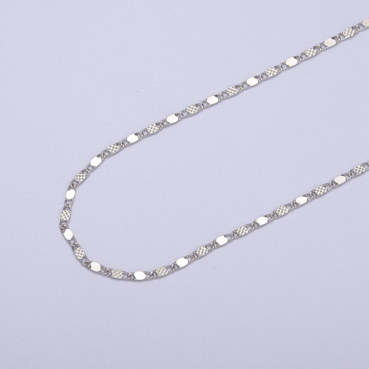 24K Gold Filled Sunburst Flat Bar Unique Chain by Yard, Dainty 1.7mm Wholesale Chain in Silver & Gold For Jewelry Making Supply Component| ROLL-638, ROLL-637 Clearance Pricing - DLUXCA