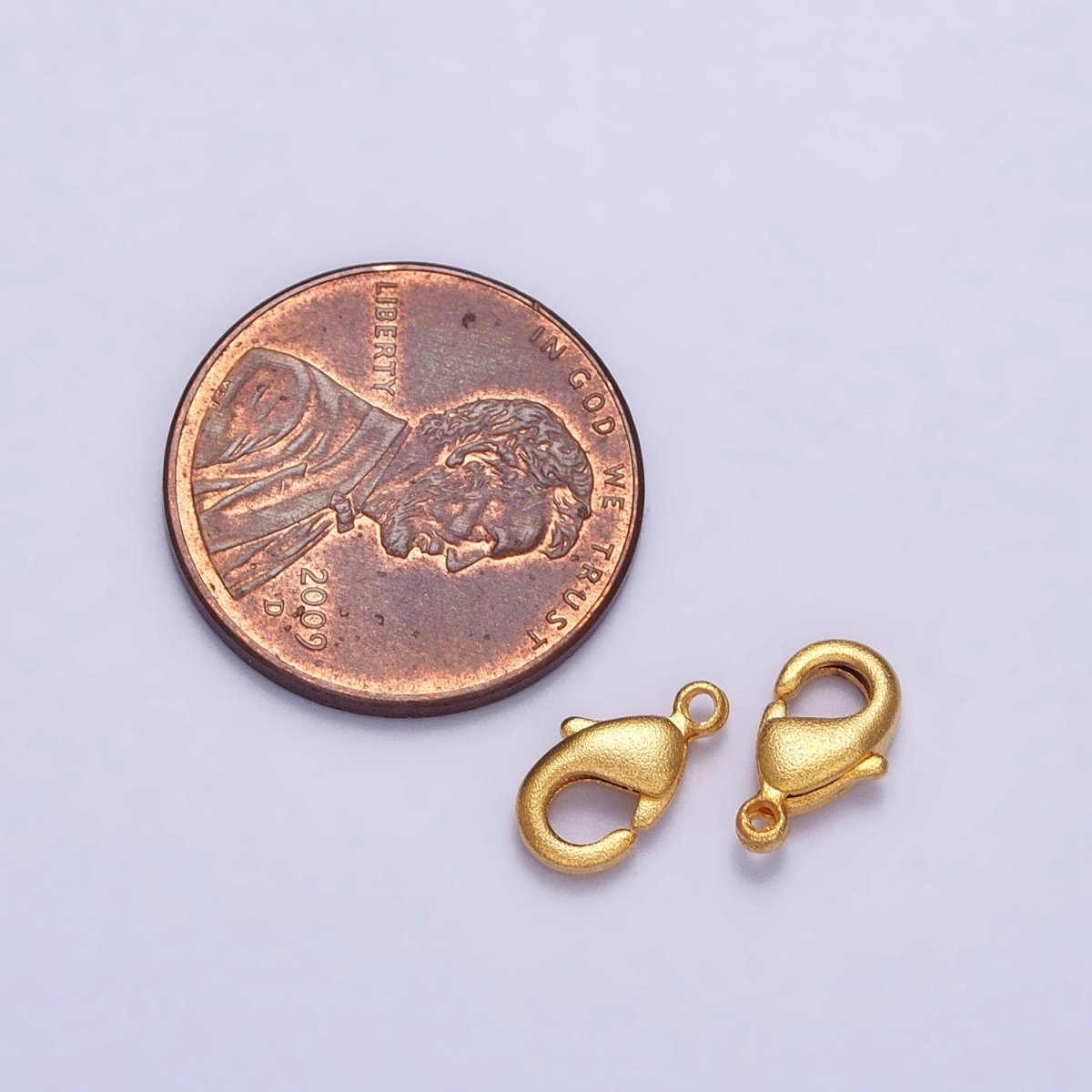 24K Gold Filled Textured Matte 10mm Lobster Clasps Jewelry Closure Supply | Z-087 - DLUXCA