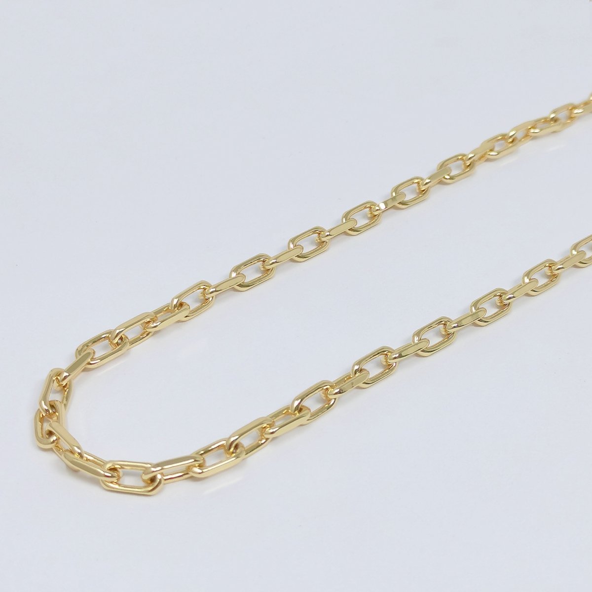 24K Gold Filled Thick Boxy PAPERCLIP Elongated Chain Sold by Yard, For Jewelry Making, Necklace Bracelet Anklet Component Supply | ROLL-071 ROLL-076 ROLL-399 ROLL-418 Clearance Pricing - DLUXCA
