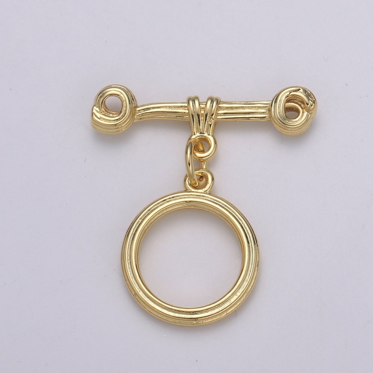 24K Gold Filled Toggle Clasp Black / Rose Gold / Gold / Silver For DIY Jewelry Making Necklace Bracelet Anklet L-217~L-220 - DLUXCA