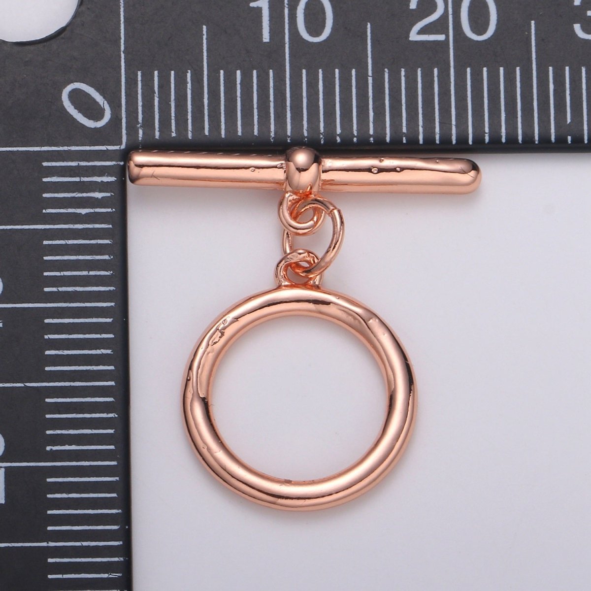 24K Gold Toggle Clasp with jump ring chose color-Gold, Rose Gold Black, Silver OT Clasp for Jewelry Making Supply L-140 L-214 L-215 L-216 - DLUXCA