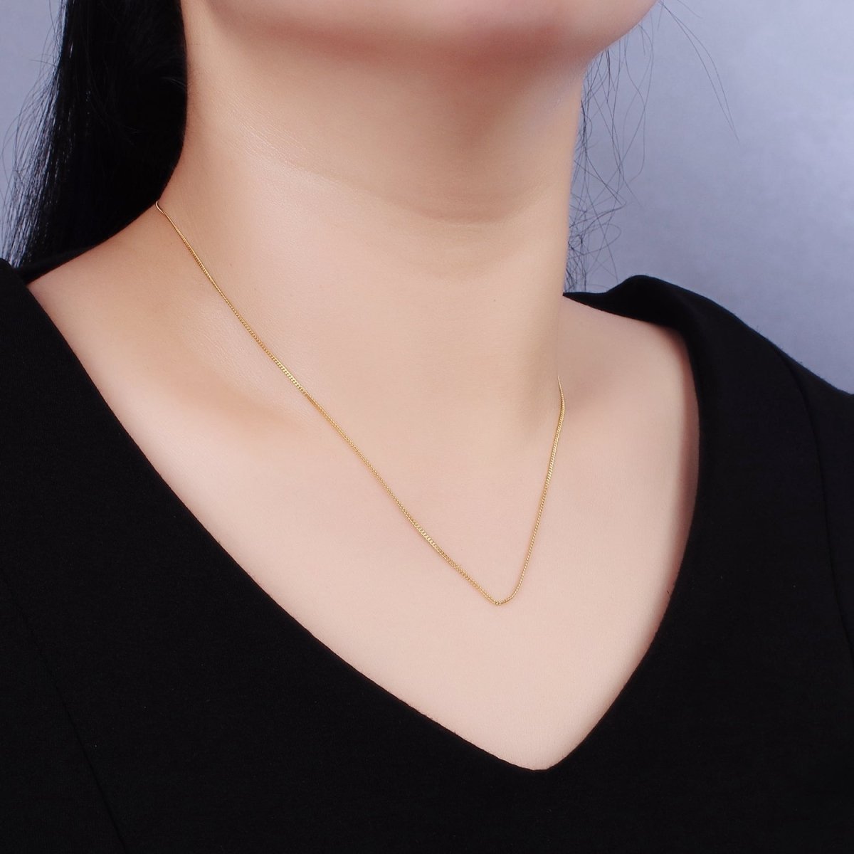 24K Gold Vermeil Necklace Chain, 925 Sterling Silver BOX Necklace Chain w/ Heavy Gold Plated | WA-2153 WA-2154 Clearance Pricing - DLUXCA