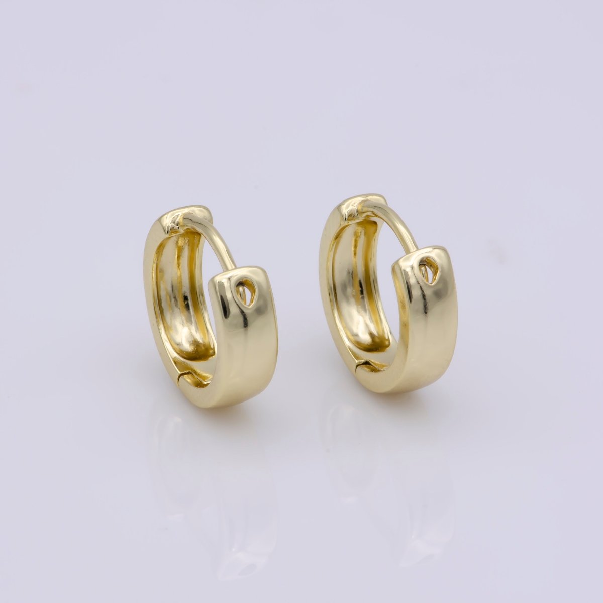 24k Vermeil Gold Earrings, Hoop Earrings, Small Hoop, Huggies Earring, Gift for Her, Earrings for Women, Everyday Wear Earrings K-755 - DLUXCA