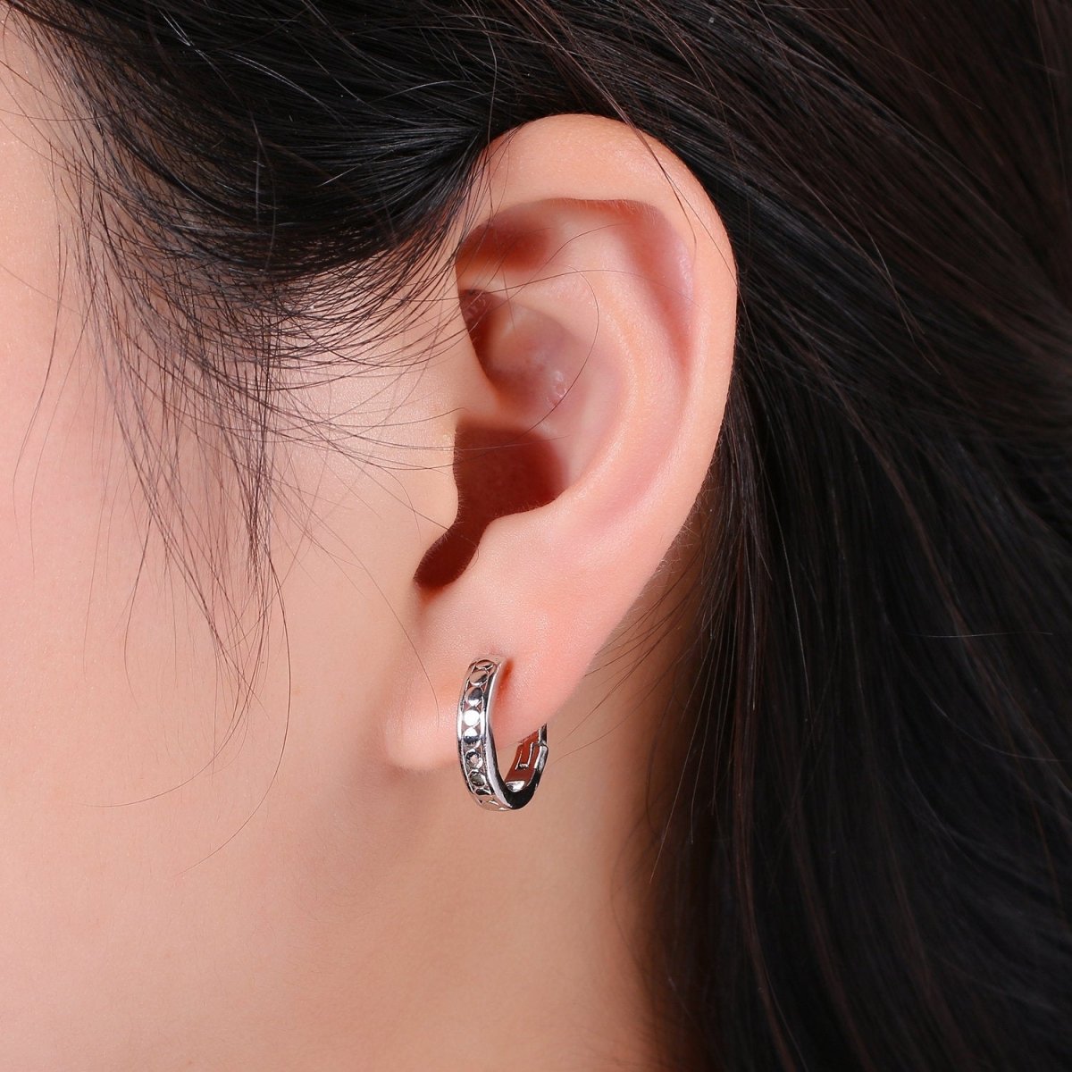 24k Vermeil Gold Earrings, Huggie Earring, Tiny Earrings, Circle Earrings, Handmade Earrings, Everyday Wear Earrings, Rosegold Earring K-696 - K-698 - DLUXCA