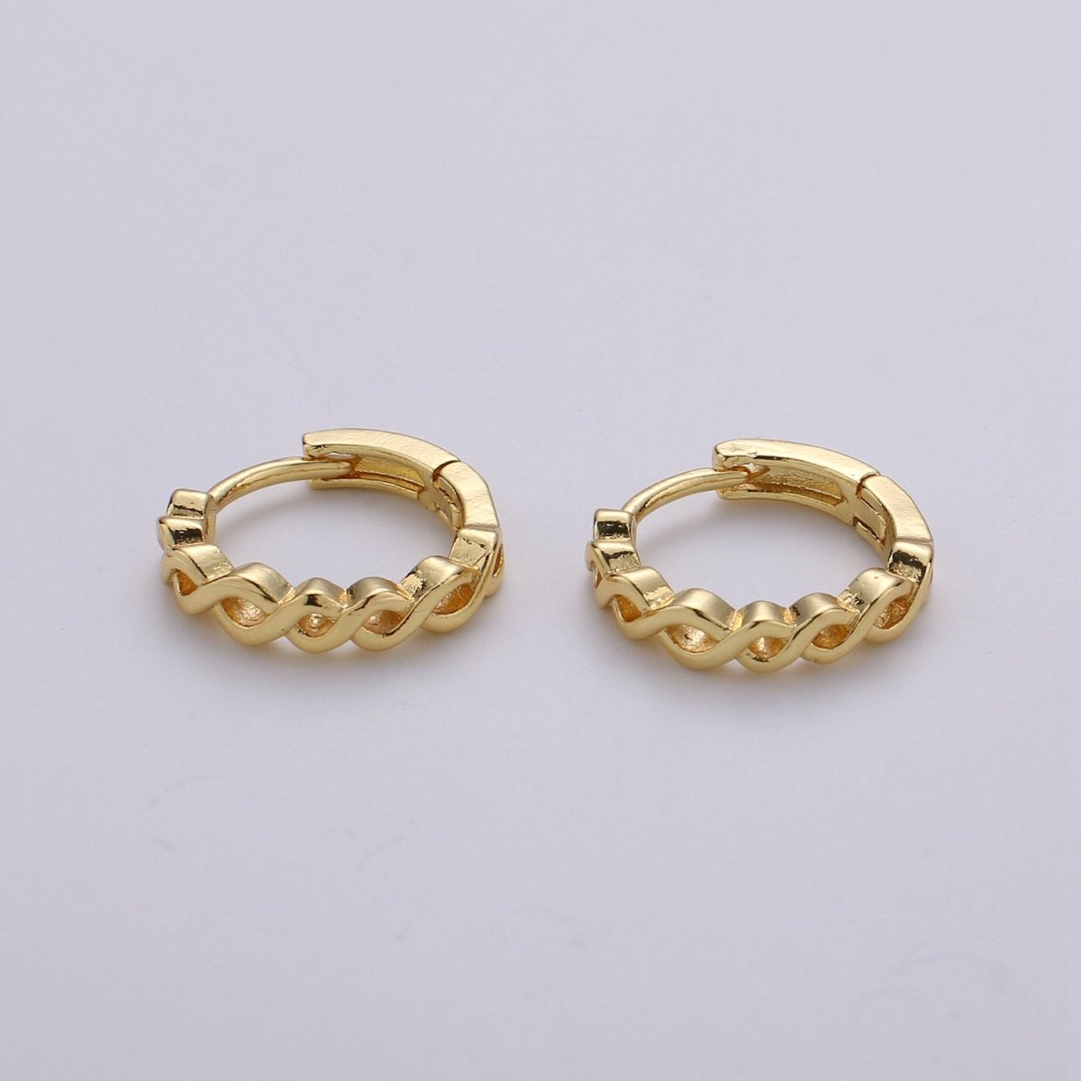 24k Vermeil Gold Earrings, Huggie Earring, Tiny Earrings, Twisted Vine Earrings, Everyday Wear Earrings, Rosegold Earring, Silver Earring K-693 K-694 K-695 - DLUXCA