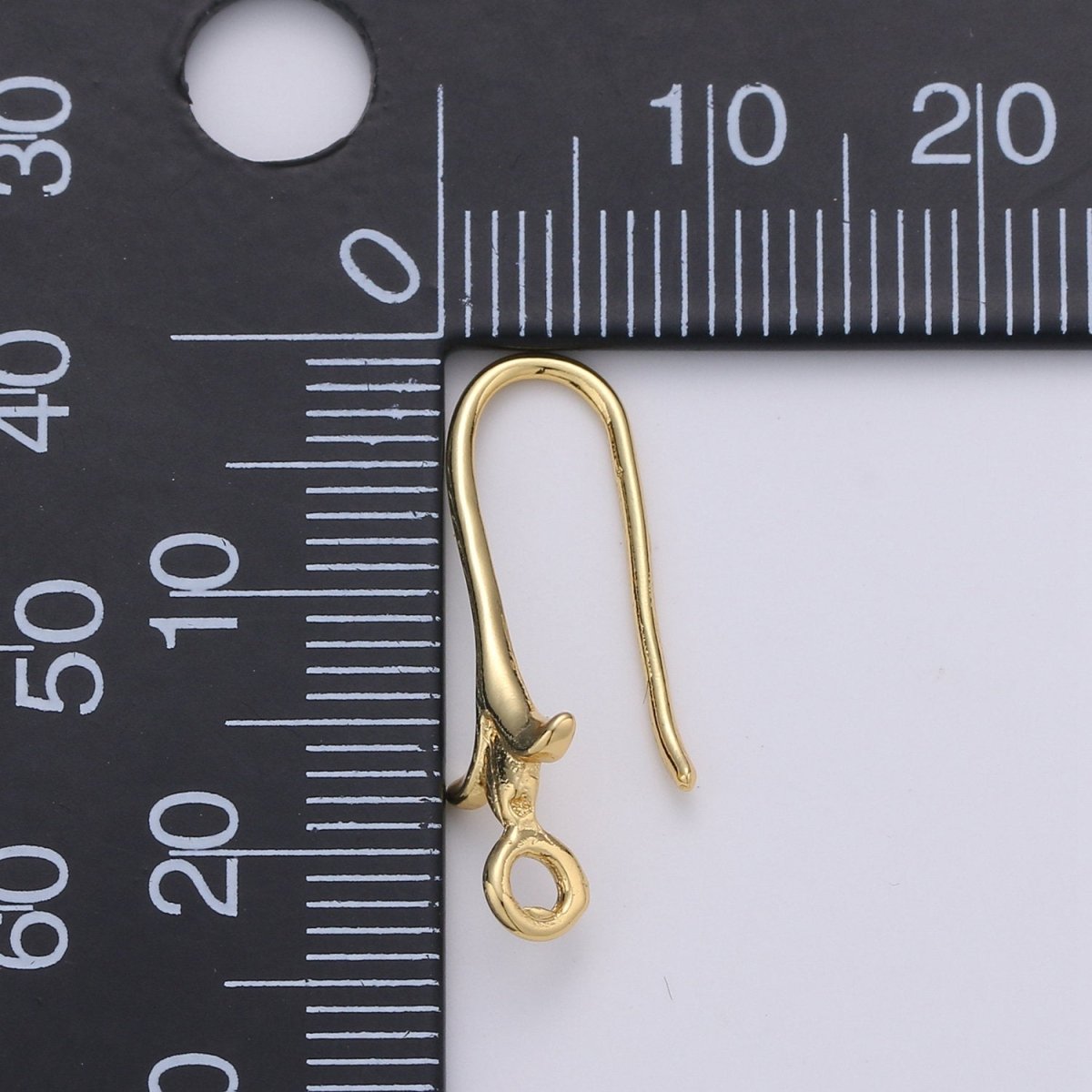 24k Vermeil Gold Earrings, Open Link, Hook Earring, Flower Earring, Flower Stem Earring, DIY Earrings, Everyday Wear Earrings K-672 - K-674 - DLUXCA