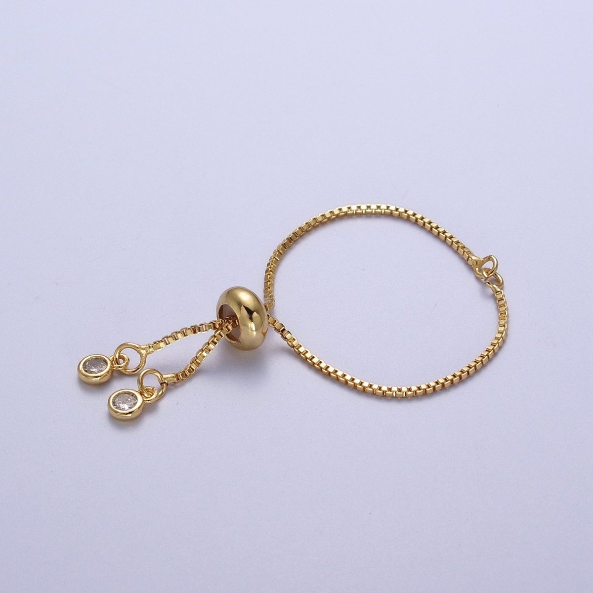 2.5 Inch Adjustable Box Chain Bracelet Supply in Gold, Silver, Black, Rose Gold | K-124 K-130 K-132 K-133 - DLUXCA