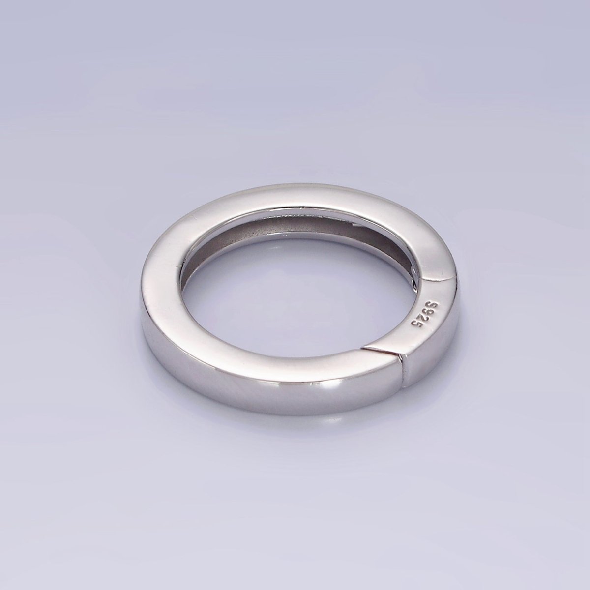 25mm Snap ring clasp 925 Sterling Silver Spring Gate Ring Push Gate ring Charm Holder ring hoop-Key chain Jewelry chain clasps-Trigger Clasp SL-387 - DLUXCA