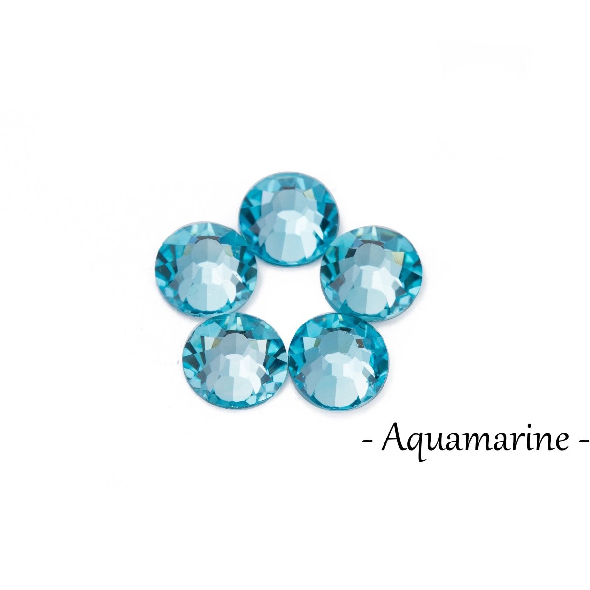 288 pcs High Quality Crystal Aqua Blue Aquamarine Crystal Rhinestones loose flat back No Hot Fix bead Size ss 30 / ss 34, SS30-AQUA - DLUXCA