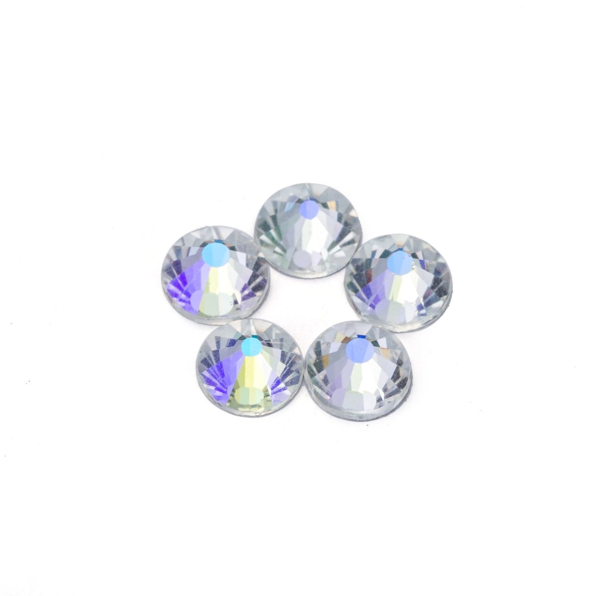 288 pcs High Quality Crystal Clear Moonlight Crystal Rhinestones Loose wholesale Crystal flat back No Hot Fix glass bead Size ss 30 / ss 34, 288-SS30/34-MOONLIGHT - DLUXCA