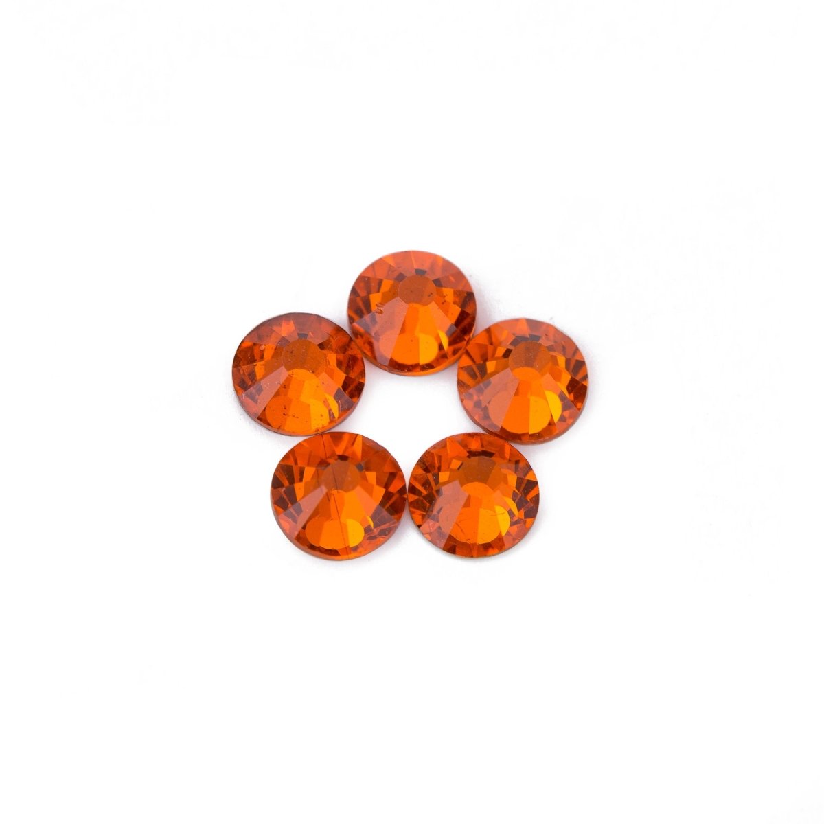 288 pcs High Quality Crystal Dark Orange Hyacinth Rhinestones Loose Crystal flat back No Hot Fix Glass Beads Size ss 30 / ss 34 - DLUXCA