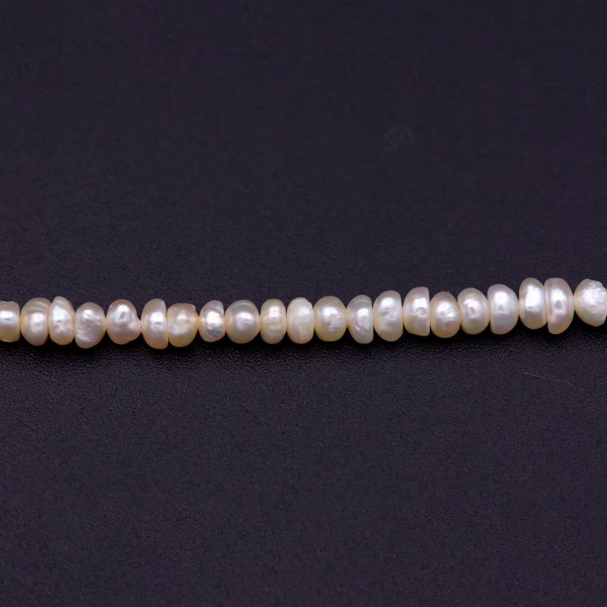 2.9mm-3.8mm white potato freshwater pearls, seed pearl, small size pearl, genuine pearl bead strand supply for Jewelry Making | WA-570 Clearance Pricing - DLUXCA