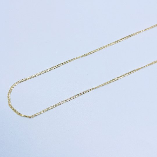 2mm Dainty 16K Gold Filled Chain, Flat CURB Chain, Round link chain by the Yard for Necklace, Bracelet, Jewelry Making Supply | ROLL-393 / ROLL-283 / ROLL-564 Clearance Pricing - DLUXCA