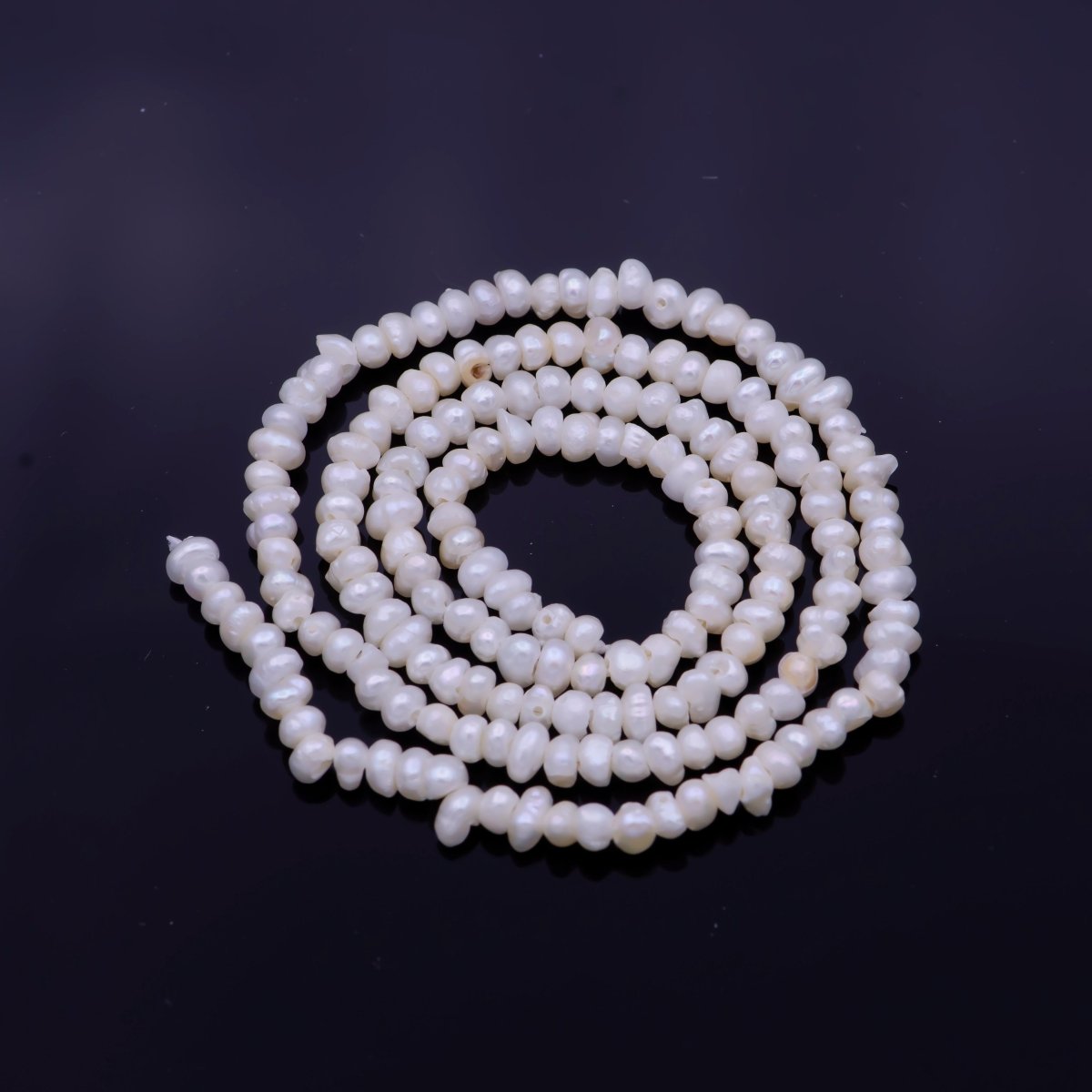 2mm Freshwater Pearl Seed AAA Beads 145 Pieces per Full Strand | WA-1333 Clearance Pricing - DLUXCA