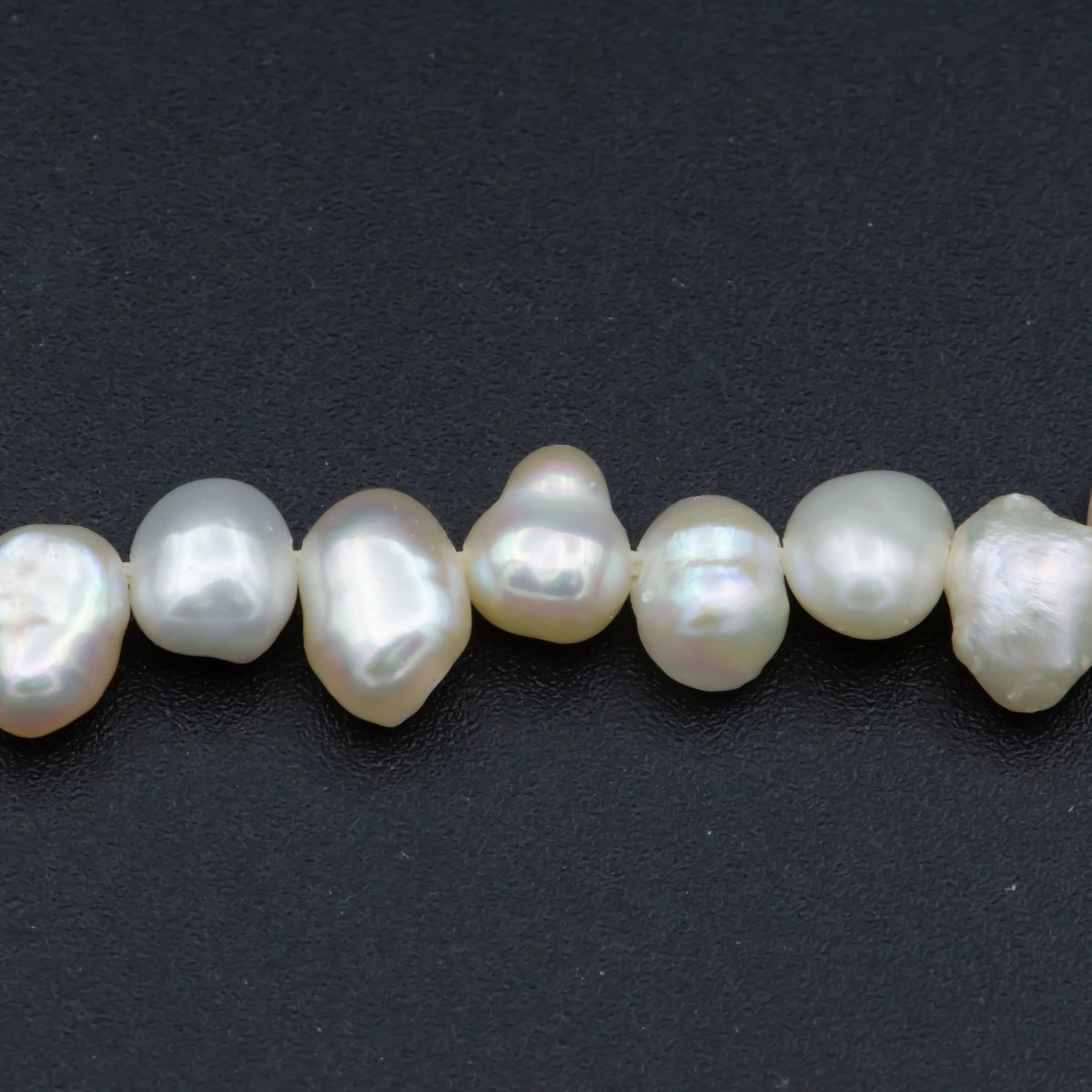 3.2-5.3mm Baroque Pearl Freshwater Pearl white nugget pearl beads full strand Wholesale Bulk | WA-566 Clearance Pricing - DLUXCA