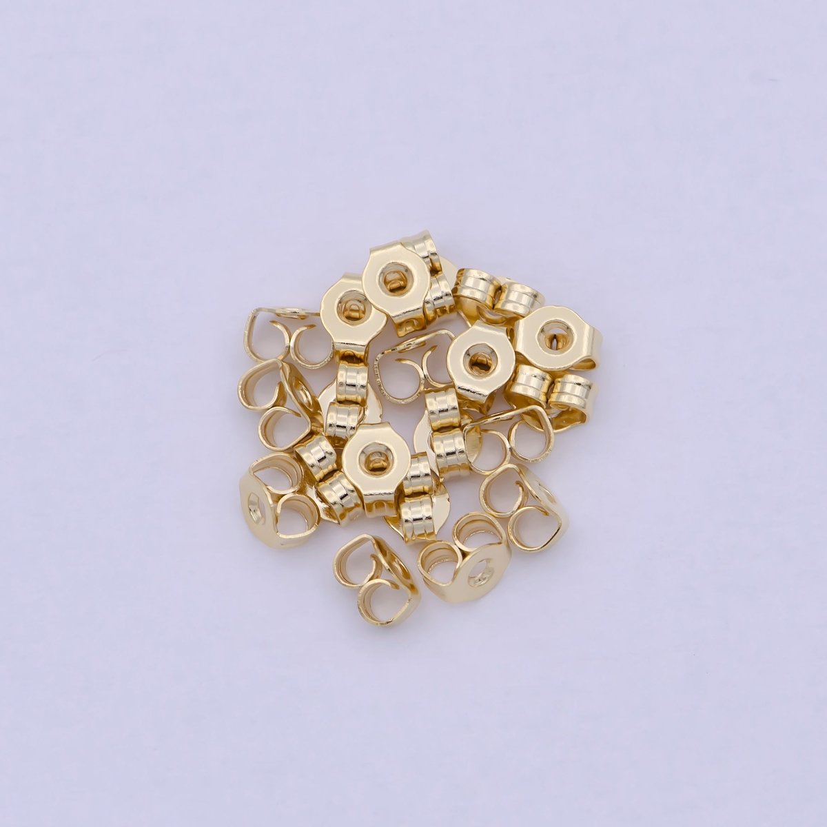 3mm, 5mm, 6mm Gold Metal Earring Backings Supply | K-737 K-595 K-576 - DLUXCA