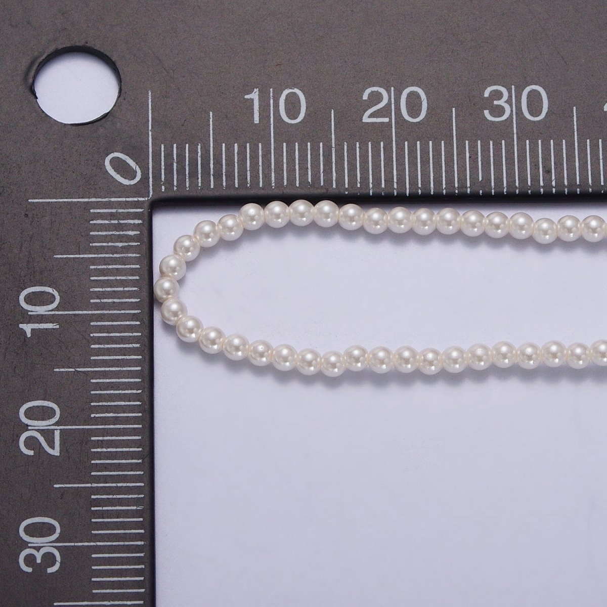 3mm Tiny Pearl Necklace for Women Shell Water Pearl Necklace Handmade White Small Round Pearl Jewelry | WA-1559 Clearance Pricing - DLUXCA