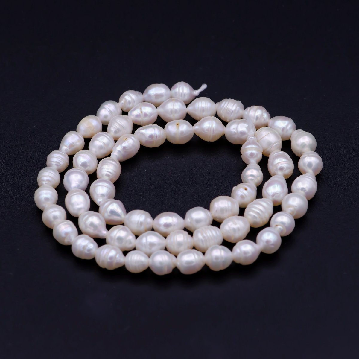 4.5mm - 5.8mm Ringed Nugget Freshwater Pearl Bead Strand | WA-817 Clearance Pricing - DLUXCA