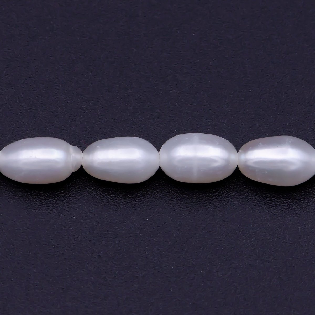 4.5mm - 5mm Natural AAA Oval White Freshwater Pearl Strand Jewelry Making | WA-816 Clearance Pricing - DLUXCA