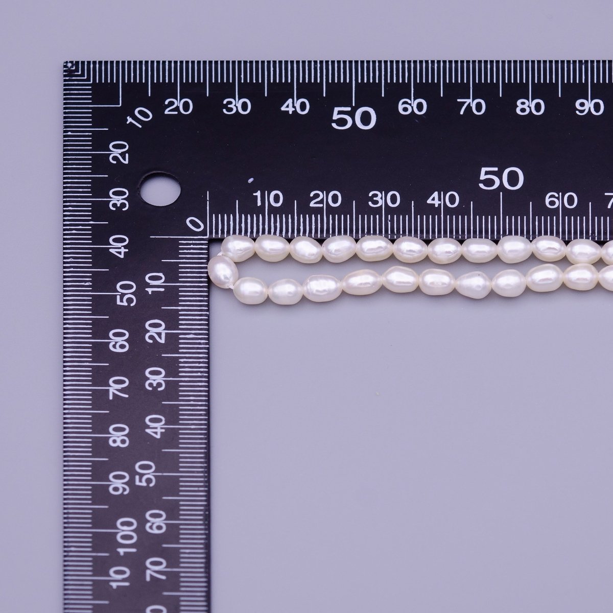 4mm - 5mm AAA Oval Natural Freshwater Pearl 61pcs Full Strand Beads | WA-1316 Clearance Pricing - DLUXCA