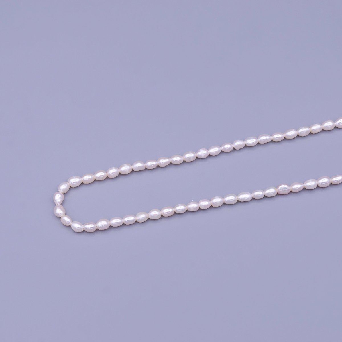 4mm Oval Freshwater Pearl Strand Jewelry Making Finding Supply | WA-1663 Clearance Pricing - DLUXCA