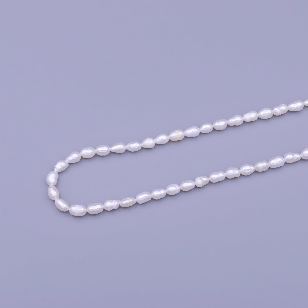4mm Ringed Freshwater Pearl Strand Jewelry Making Findings Supply | WA-1662 Clearance Pricing - DLUXCA