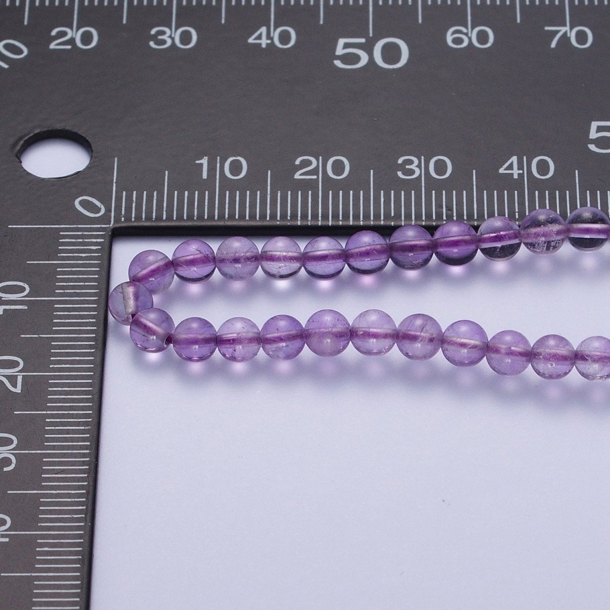 4mm Round Light / Dark Purple Amethyst Gemstone 16.5 Inch Choker Necklace | WA-1184 WA-1193 Clearance Pricing - DLUXCA