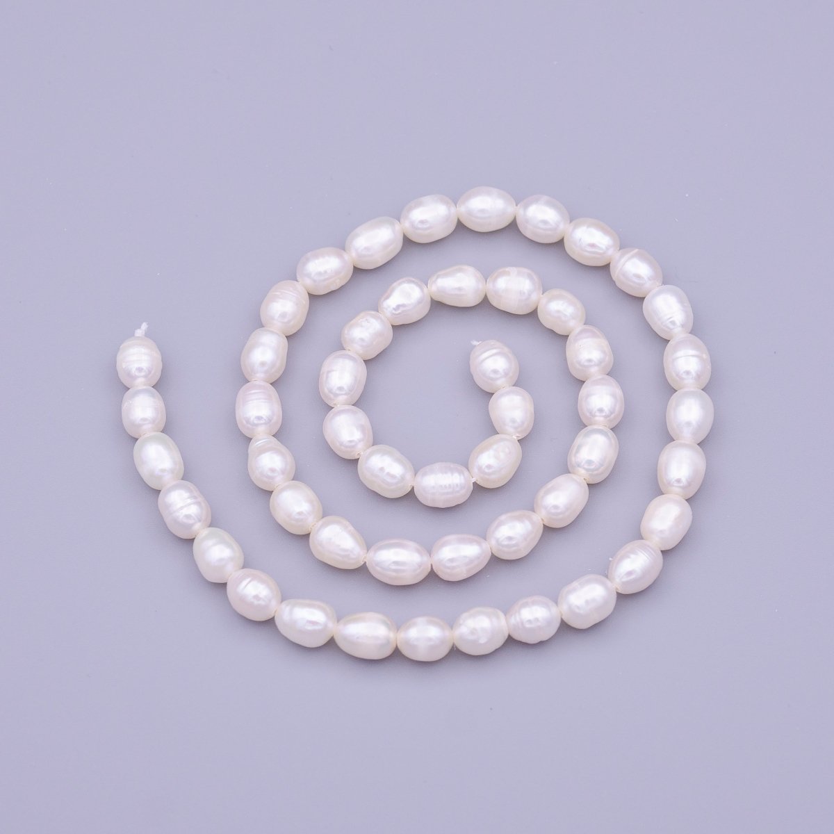 5.5mm AAA Natural White Freshwater Pearls Beads 51pcs Full Strand | WA-1325 Clearance Pricing - DLUXCA