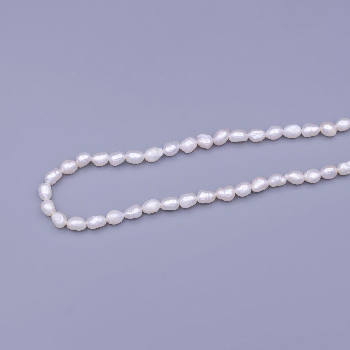 5.5mm Baroque Oval Freshwater Pearl 50 Pieces/Strand Jewelry Making Findings Supply | WA-1672 Clearance Pricing - DLUXCA