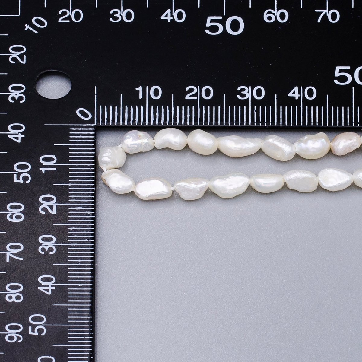 5mm Baroque Culture Natural White Freshwater Pearl Strand Jewelry Making | WA-1660 Clearance Pricing - DLUXCA