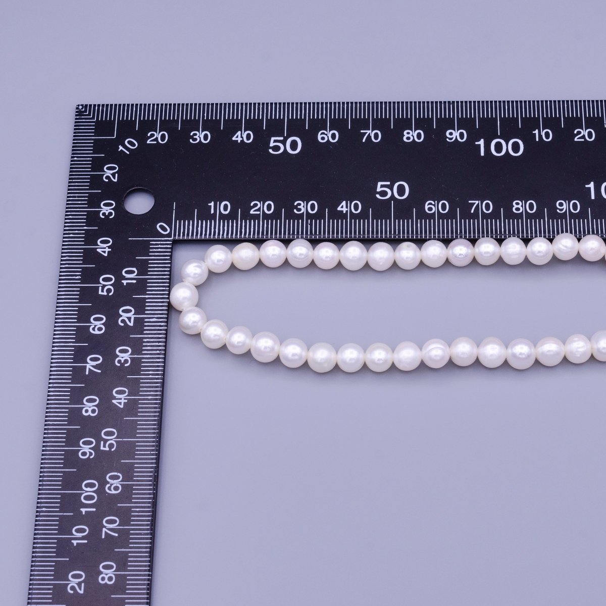 6.5mm Freshwater Pearl Round 60 Pieces/Strand Jewelry Making Findings Supply | WA-1667 - DLUXCA