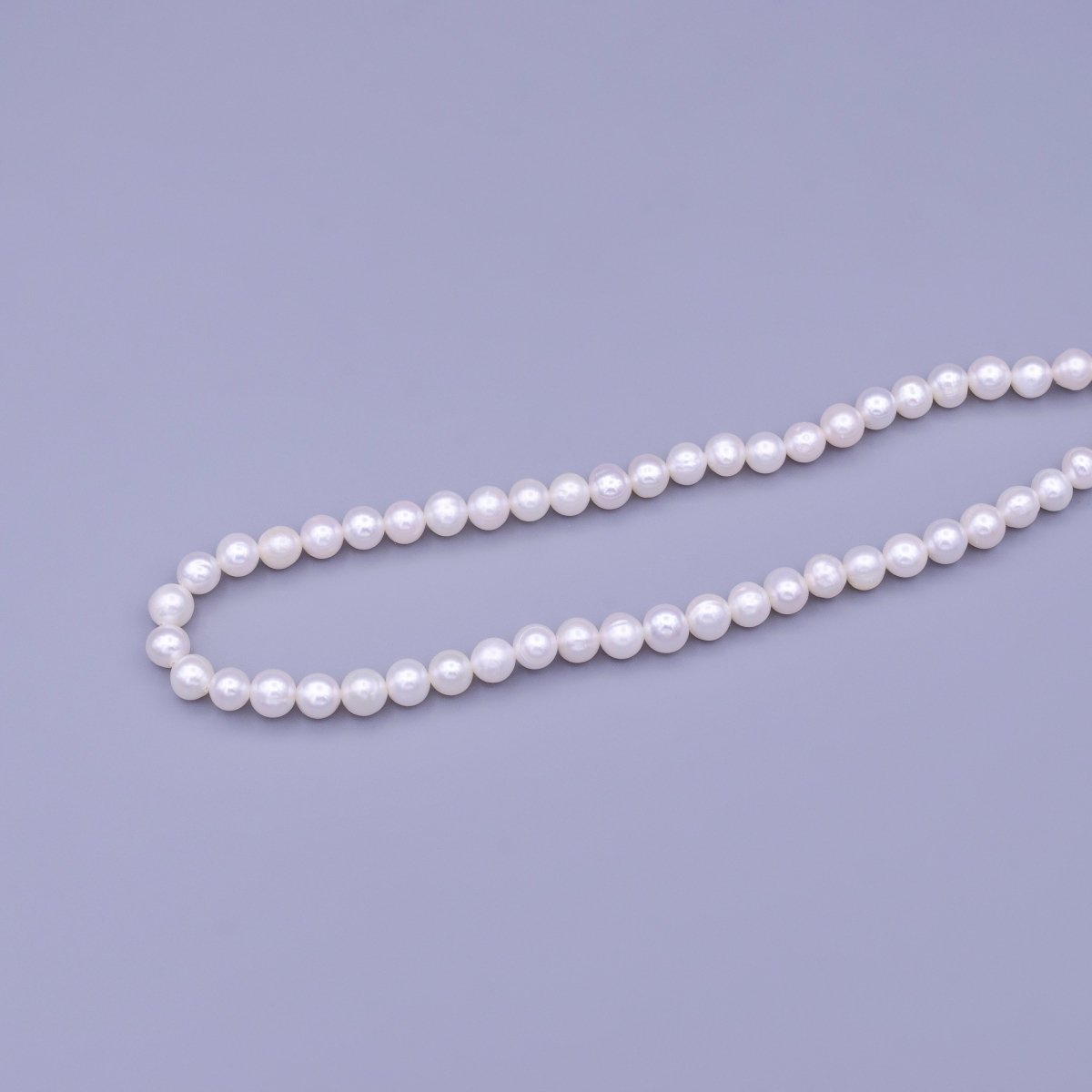 6.5mm Freshwater Pearl Round 60 Pieces/Strand Jewelry Making Findings Supply | WA-1667 - DLUXCA
