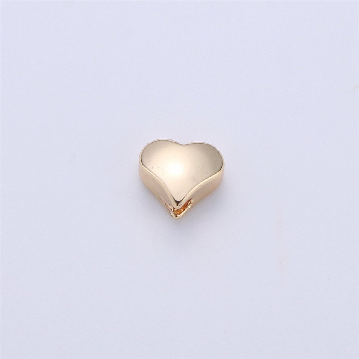 6mm Dainty Heart Bead Charm for Bracelet Necklace Charm in 14k gold filled, B-226 - DLUXCA