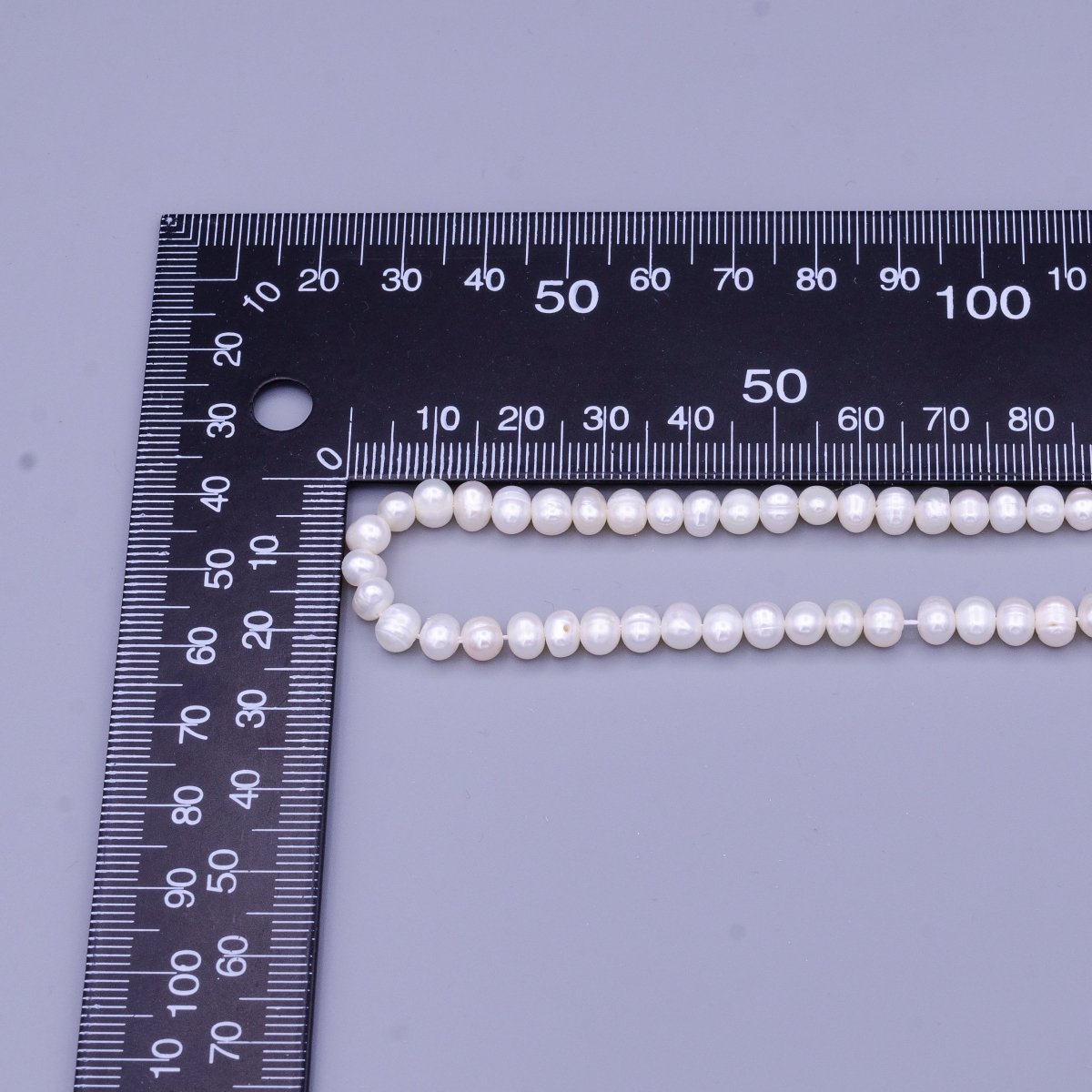 6mm Freshwater Pearl Button 80 Pieces/Strand Jewelry Making Finding Supply | WA-1665 Clearance Pricing - DLUXCA